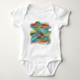 Body Para Bebé Dragonfly Turquoise Splash