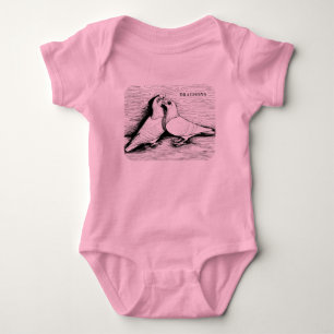 Body Para Bebé Dragoon Pigeons White Pair