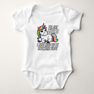 Body Para Bebé Dramático unicornio superando el estilo