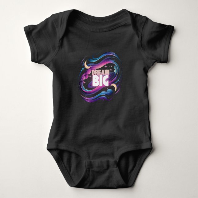 Body Para Bebé Dream Big - Cosmic Galaxy Baby Bodysuit (Anverso)