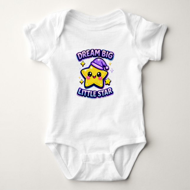 Body Para Bebé Dream big little baby (Anverso)