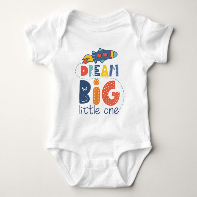 Body Para Bebé Dream Big Little One Rocket (Anverso)