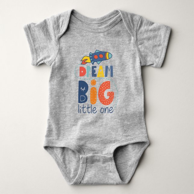 Body Para Bebé Dream Big Little One Rocket (Anverso)