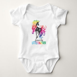 Body Para Bebé Dream Big Little Unicorn Baby Bodysuit