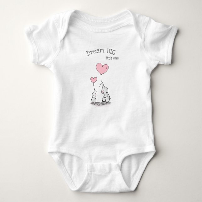 Body Para Bebé Dream Big Personalized Baby Bodysuit (Anverso)
