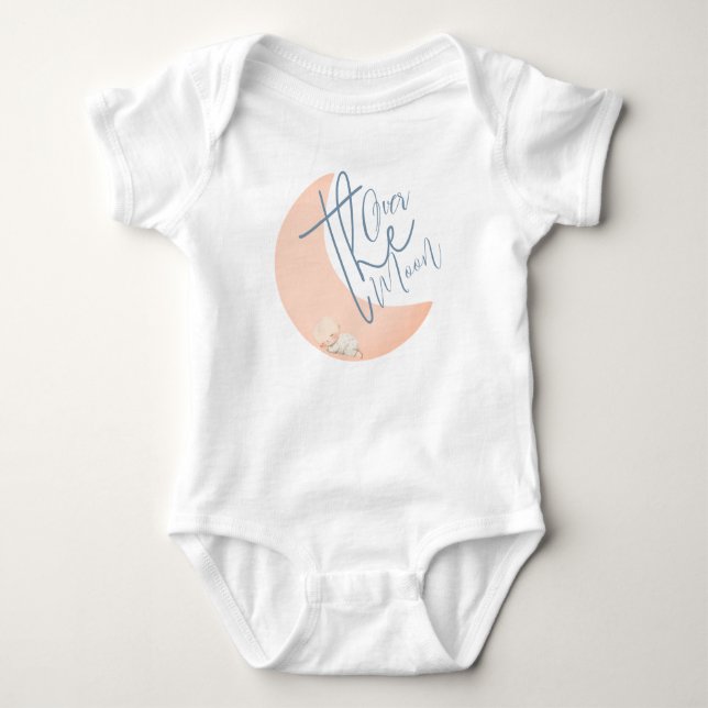 Body Para Bebé Dreamy Baby Over the Moon Baby Shower (Anverso)