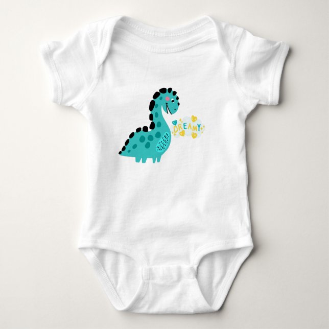 Body Para Bebé Dreamy Dinosaur (Anverso)