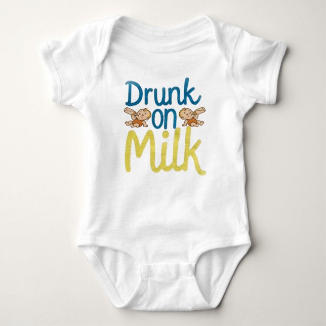 Body Para Bebé Drunk on Milk (Anverso)