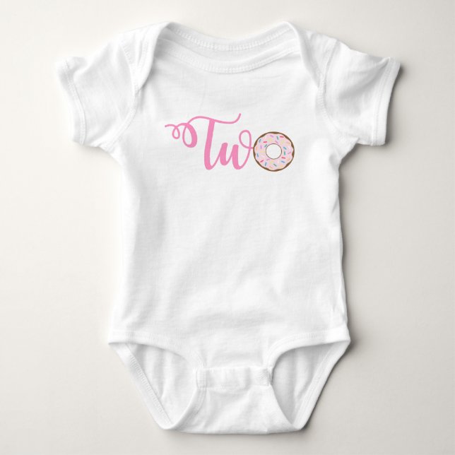 Body Para Bebé DuBirthday Bodysuit Dos Dulces Camisas de Cumpleañ (Anverso)
