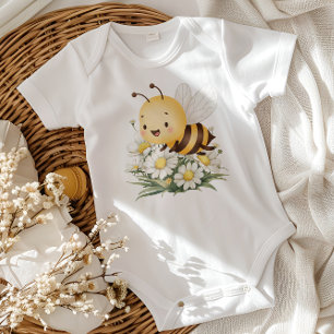 Body Para Bebé Ducha de Bebé Abeja Miel Floral Rústica Oh Bebé