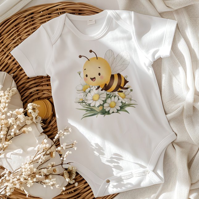 Body Para Bebé Ducha de Bebé Abeja Miel Floral Rústica Oh Bebé (Subido por el creador)