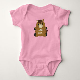 Body Para Bebé Ducha de Bebé Caballo Rosa