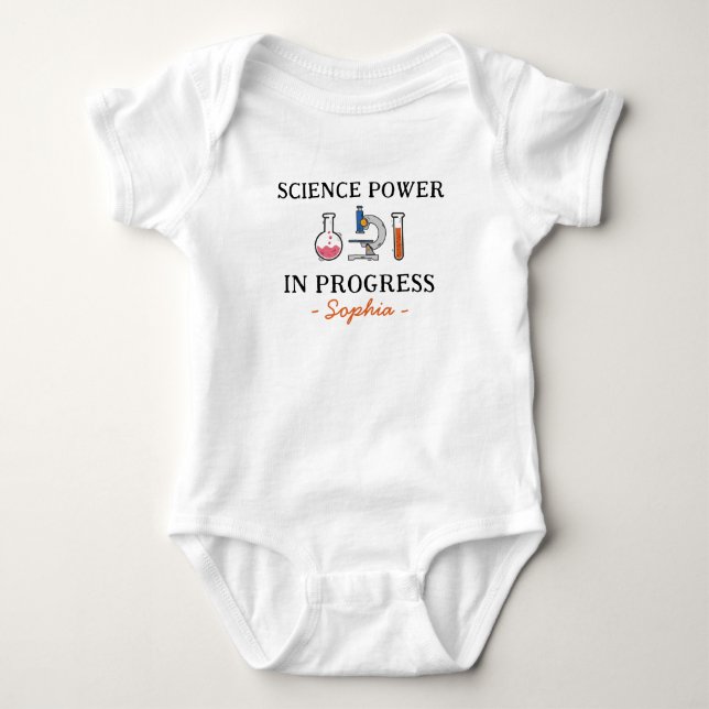 Body Para Bebé Ducha de Bebé Científico - Poder de la Ciencia en  (Anverso)