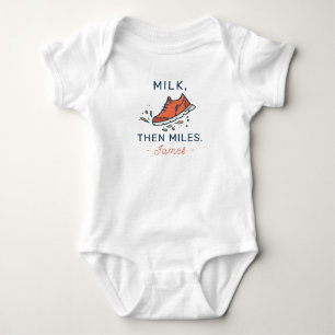 Body Para Bebé Ducha de Bebé Corredora - Leche Luego Millas - Cor