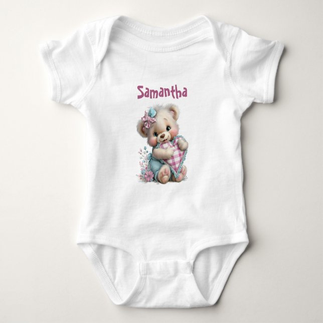 Body Para Bebé Ducha de bebé de osito de camiseta (Anverso)
