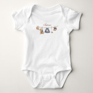 Body Para Bebé Ducha de bebé de osito de felpa a cuadros elegante