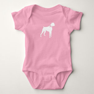 Body Para Bebé Ducha de bebé de perro Boxer rosa niña
