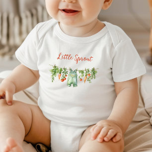 Body Para Bebé Ducha de Bebé Granja Pequeño Brote Colada de Ropa