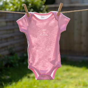 Body Para Bebé Ducha de Bebé Lazo Rosa Bebé Niña Coqueta Adorable