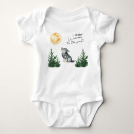 Body Para Bebé Ducha de bebé Lobo acuarela 