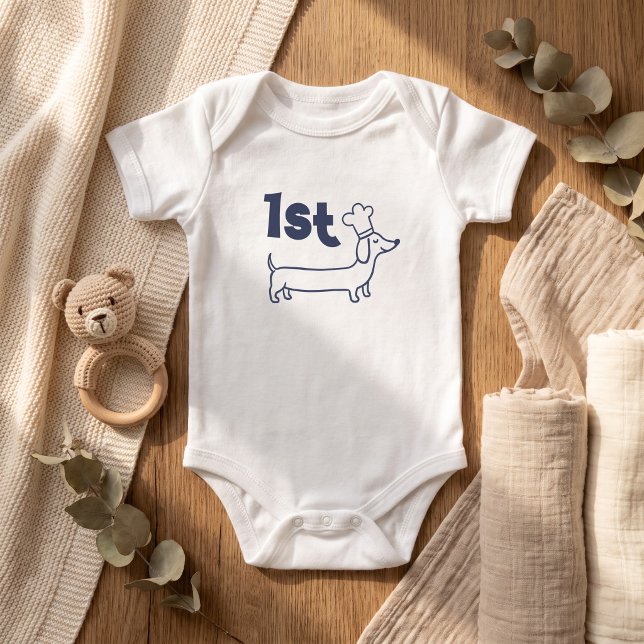 Body Para Bebé Ducha de bebé Navy Blue Dog 1ra (Subido por el creador)