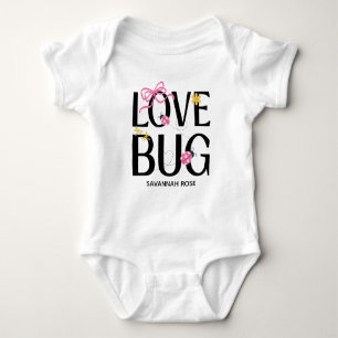 Body Para Bebé Ducha de Bebé Niña Mariquita Rosa