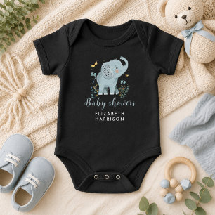 Body Para Bebé Ducha de bebé niño elefante azul adorable