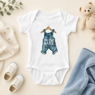 Body Para Bebé Ducha de bebé niño en mezclilla azul moderna