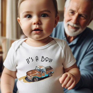 Body Para Bebé Ducha de bebé para un niño con camioneta