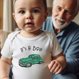 Body Para Bebé Ducha de bebé para un niño con sedan viejo