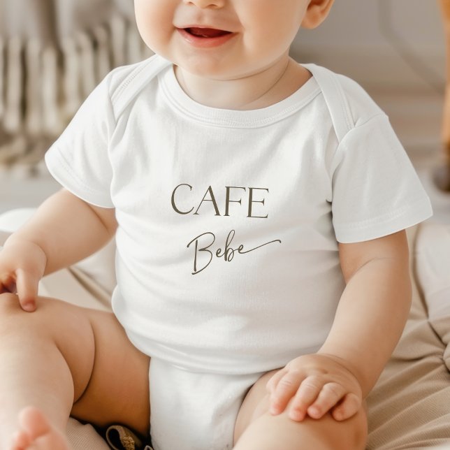 Body Para Bebé Ducha de Bebé Retro Café Bebe Tono Neutral (Subido por el creador)