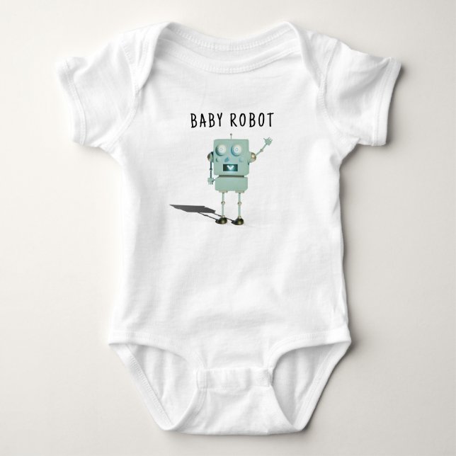 Body Para Bebé Ducha de bebé Robot niño  (Anverso)