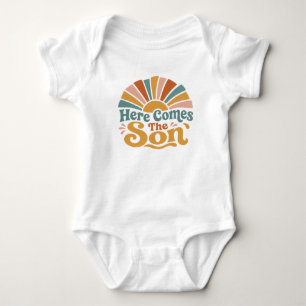 Body Para Bebé Ducha de Bebé Sunshine Aquí Viene El Hijo 