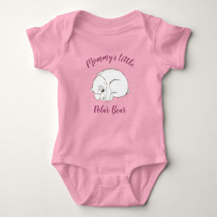 Body Para Bebé Ducha de Osito Polar Rosa Niña