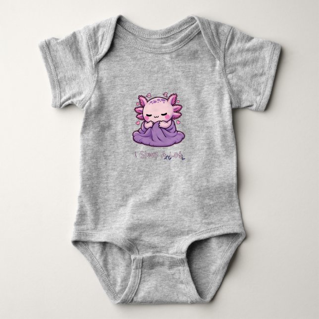 Body Para Bebé Duermo Mucho - Axolotl (Anverso)