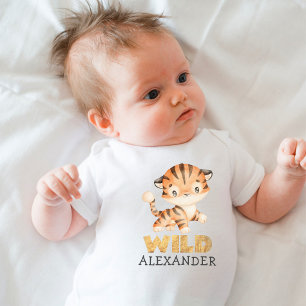 Body Para Bebé Dulce acuarela Safari Bebé Tigre Bebé Traje para e