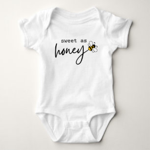 Body Para Bebé Dulce como abeja linda letra minúscula