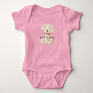 Body Para Bebé Dulce como perro de crema linda como caramelo