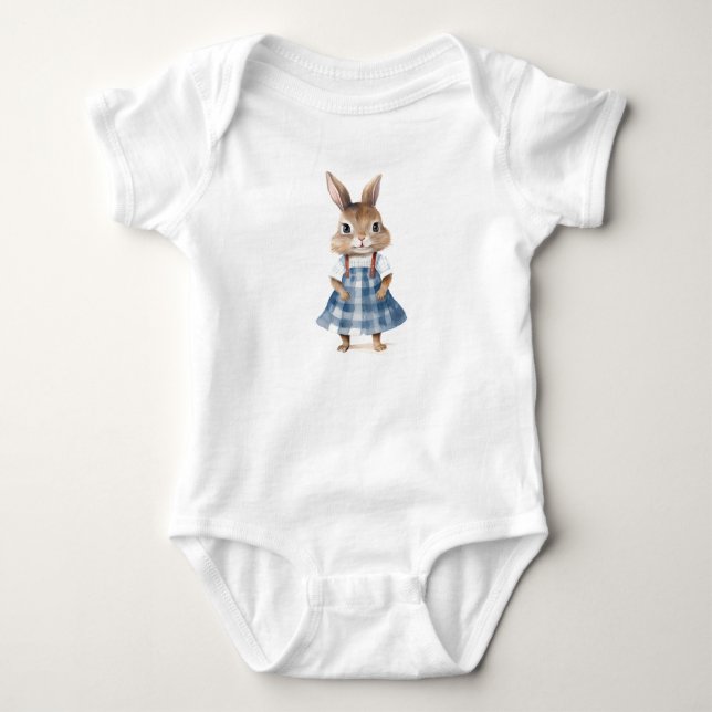Body Para Bebé Dulce conejo conejo conejo conejo con vestido (Anverso)