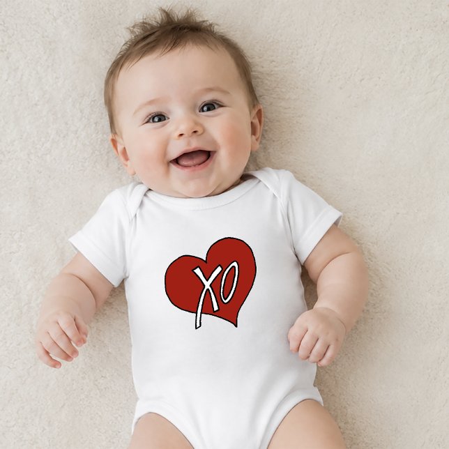 Body Para Bebé Dulce Corazón XO Amor Abrazos Besos (Subido por el creador)