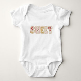 Body Para Bebé Dulce diseño de verano patchwork de fresa acolchad