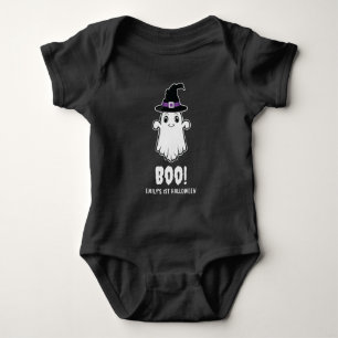 Body Para Bebé Dulce Fantasma Con Sombrero De Bruja Mi 1er Hallow