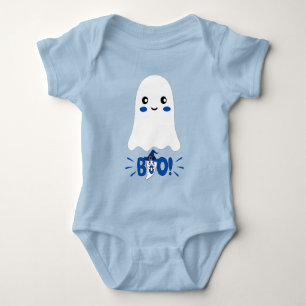 Body Para Bebé Dulce Fantasma de Dibujos Animados que Dice BOO