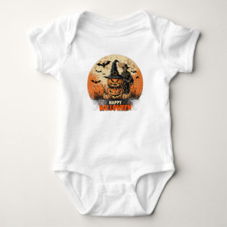 Body Para Bebé Dulce Fantasma de Halloween con Calabaza Divertida