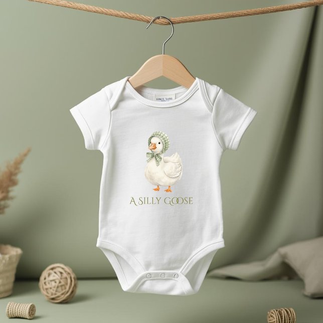 Body Para Bebé Dulce Fiesta de Bebé Silly Goose Daisy Verde Menta (Subido por el creador)