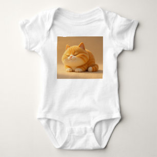 Body Para Bebé Dulce Gato Atigrado Naranja Durmiendo – Bodysuit p
