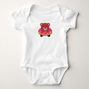 Body Para Bebé Dulce ley del oso rojo Donut Bärchen dulce rosa