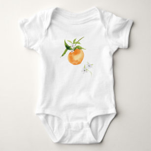 Body Para Bebé Dulce melocotón acuarela fruta traje de bebé