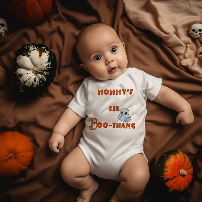 Body Para Bebé Dulce "Mommy's LiL Boo-Thang" Halloween  (Subido por el creador)