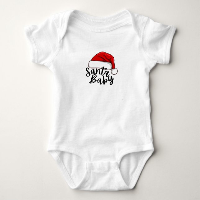 Body Para Bebé dulce 'n lindo SANTA BABY Bodysuit (Anverso)
